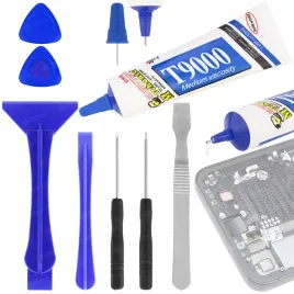 klej-montazowy-uniwersalny-t9000-50ml-zestaw-do-naprawy-telefonu-7-elem