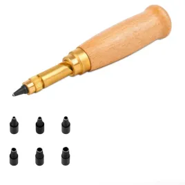 dziurkacz-do-skory-6-koncowek-154-mm-drewniany-japonski