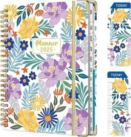 kalendarz-2025-planer-dzienny-15x21-cm-a5-kwiaty-fioletowe