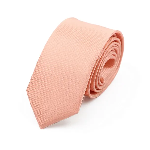 KRAWAT męski POMARAŃCZOWY RÓŻ wąski stylowy elegancki klasyczny modny wąski