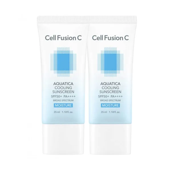 Cell Fusion C Aquatica Cooling SPF50+ 2x35 ml Krem chłodząco-nawilżający
