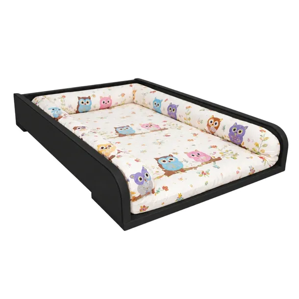 PRZEWIJAK NAKŁADKA NA KAŻDĄ KOMODĘ CZARNA UNIWERSALNA 50X70 DO MALM HEMNES