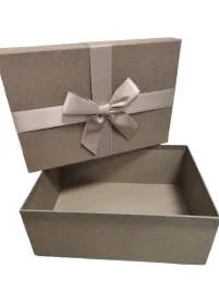 pudelko-prostokatne-szare-z-szara-kokarda-26x18x10cm