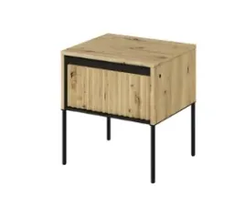 szafka-nocna-z-szuflada-lenart-trend-45-cm-dab-artisan-czarny-na-nozkach