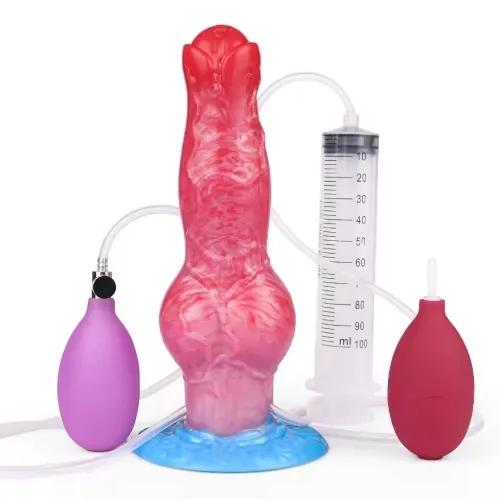 GRUBE DILDO PSA Z SYSTEMEM DO SYMULACJI WYTRYSKU
