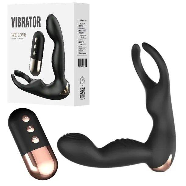 MASAŻER PROSTATY Z RINGIEM NA JĄDRA, 10 SEX WIBRACJI, WIBRATOR ANALNY