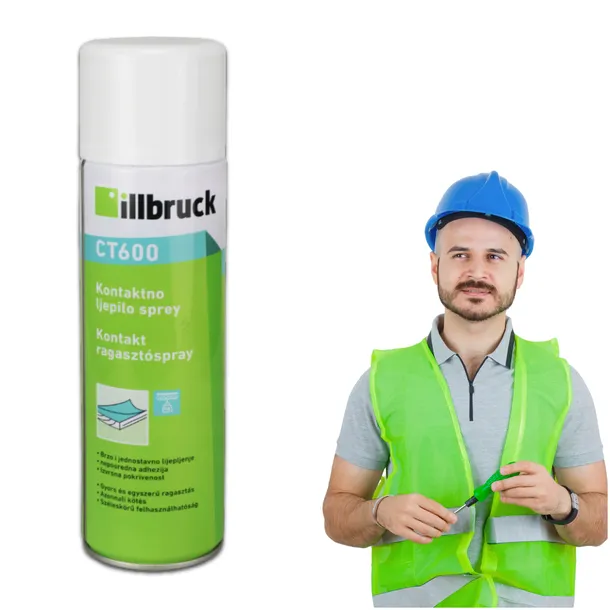 Klej Do EPDM Profesjonalny W Sprayu ILLBRUCK CT600 500 ml Karton 12 Sztuk