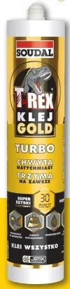 Soudal Klej T-REX GOLD Turbo Klej Montażowy Błyskawiczny Kartusz 290 ml