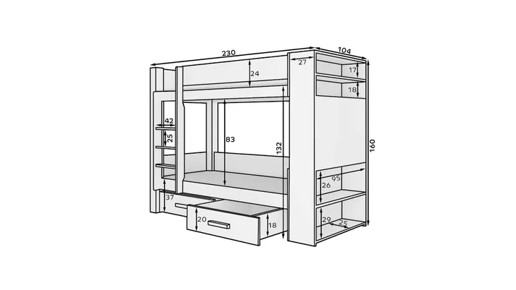 lozko-z-materacami-dlugosc-230-cm