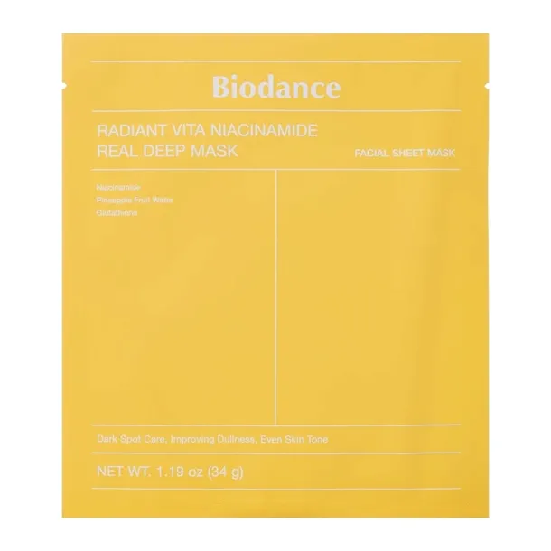 Biodance Radiant Rozświetlająca maska ZESTAW 1 sztuka zółta