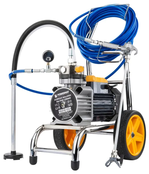AGREGAT MALARSKI PISTOLET HYDRODYNAMICZNY 1500W WĄŻ 15M 225 BAR 3X DYSZA