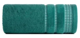 recznik-70x140-turkusowy-z-ozdobna-welurowa-bordiura-w-pasy-frotte-500-g-m2
