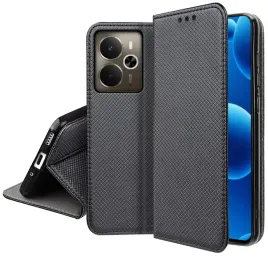 etui-z-klapka-do-realme-14-5g-zamykane-czarne-futeral-szklo-9h