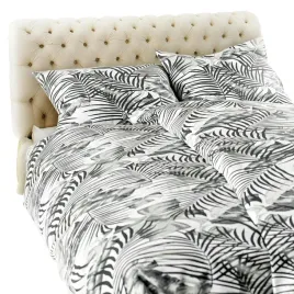 posciel-flanelowa-220x200-jungle-liscie-szara