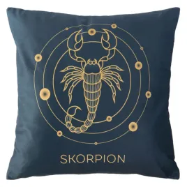 poszewka-40x40-zodiak-skorpion-turkusowa-ciemna-welurowa