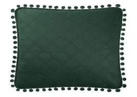 poszewka-z-pomponami-50x70-zielona-butelkowa