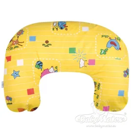poduszka-pozycjonujaca-mini-relax-rogal-140cm-zolta-zwierzatka
