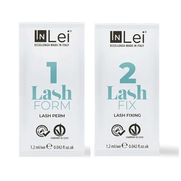 Zestaw do Laminacji Rzęs w Saszetkach 2 × 1,2 ml InLei