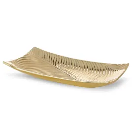 patera-ceramiczna-45x25x8-sena-zlota-z-wytlaczanym-wzorem