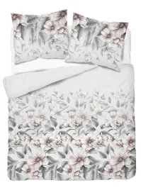 posciel-satynowa-220x200-szara-jasna-pudrowa-kwiaty-liscie-home-satin