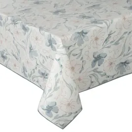 obrus-145x240-ines-bezowy-niebieski-z-nadrukiem-kwiatow
