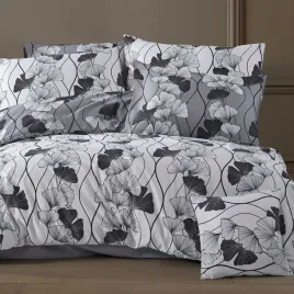 posciel-satynowa-200x220-cornelia-biala-szara-liscie-exclusive