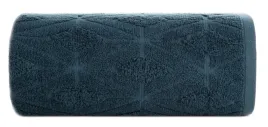 recznik-sendi-50x90-granatowy-w-tkany-geometryczny-500-g-m2