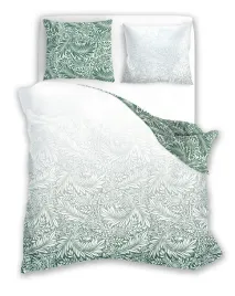 posciel-satynowa-140x200-milagro-verde-biala-zielona-liscie-z-poszewka-faro