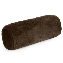 poduszka-15x45-nina-brazowa-ciemna-futrzana-walek