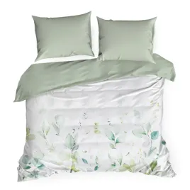 posciel-z-mikrofibry-140x200-verano-biala-zielona-liscie-d91