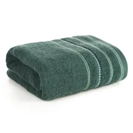 recznik-vento-30x50-zielony-z-ozdobna-bordiura-w-pasy-frotte-500-g-m2