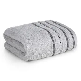 recznik-vento-30x50-srebrny-z-ozdobna-bordiura-w-pasy-frotte-500-g-m2