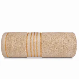 recznik-tiwano-70x140-cappuccino-z-bordiura-w-zlote-paski-500-g-m2