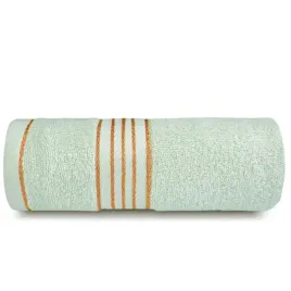 recznik-tiwano-70x140-mietowy-z-bordiura-w-zlote-paski-500-g-m2