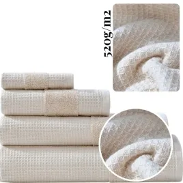 recznik-checky-30x30-bezowy-wafel-z-ozdobna-bordiura-520-g-m2