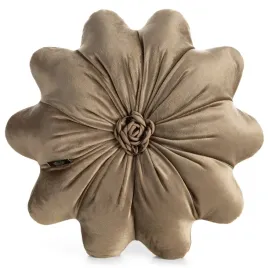poduszka-40-cm-flores-bezowa-w-ksztalcie-kwiatu-welwetowa