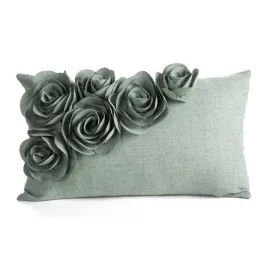 poszewka-30x50-flores-zielona-w-stylu-eko-z-aplikacja-w-ksztalcie-roz