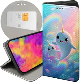 etui-z-klapka-do-samsung-galaxy-a33-5g-wzory-narwal-bajki-morskie-zwierzeta