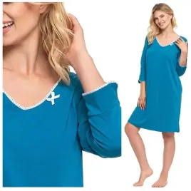 koszula-nocna-pizama-damska-elegancka-rekaw-3-4-do-kolan-bawelna-xl-moraj