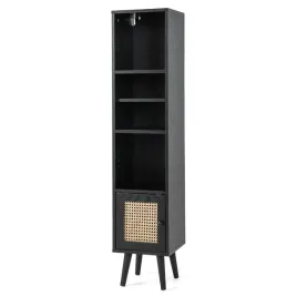 wysoki-regal-rattanowy-z-4-polkami-regal-do-salonu-boho-czarny
