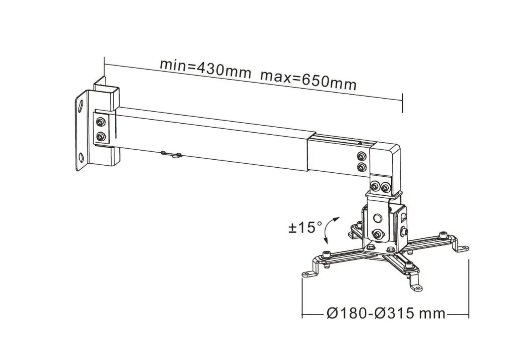 uchwyt-scienny-sufitowy-cabletech-uch0148-do-projektora