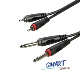 kabel-audio-2-x-rca-2-x-jack-6-3mm-mono-1m-smart-roxtone-sacc150l1