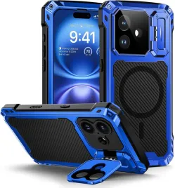 lanhiem-wodoodporne-etui-metalowe-360-iphone-16-ochrona-aparatu-niebieskie