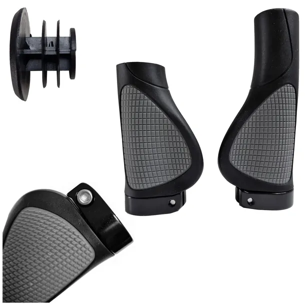 CHWYTY ROWEROWE RĄCZKI VELOXO CZARNE REVOSHIFT PRZYKRĘCANE 95/130mm PARA