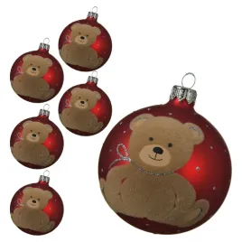 szklane-czerwone-bombki-choinkowe-zdobione-8-cm-6szt-z-pluszowym-misiem
