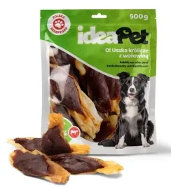 hipoalergiczny-przysmak-dla-psa-ideapet-uszka-krolicze-z-wolowina-500g