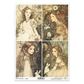 papier-ryzowy-do-decoupage-a4-r2638-dziewczynki-alicja-zajaczki-kroliki