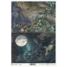papier-ryzowy-do-decoupage-a4-r2320-wampir-pelnia-ksiezyca-tajemniczy-las