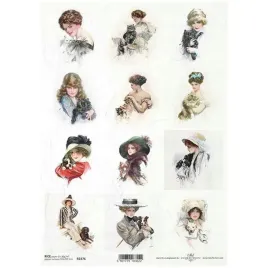 papier-ryzowy-do-decoupage-a4-itd-r2276-vintage-kobiety-koty-psy