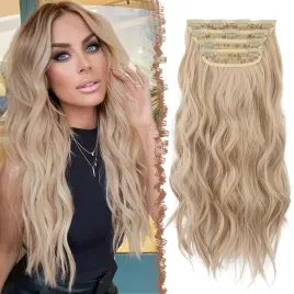 feshfen-przedluzki-do-wlosow-4-sztuki-50-cm-syntetyczne-mieszany-blond